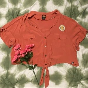 Jurassic Park Women’s Crop-top Button Up